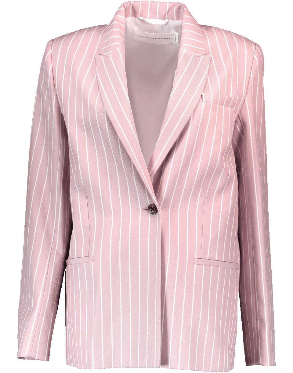 VICTORIA VICTORIA BECKHAM-Tailored Stripe Jacket-PINK