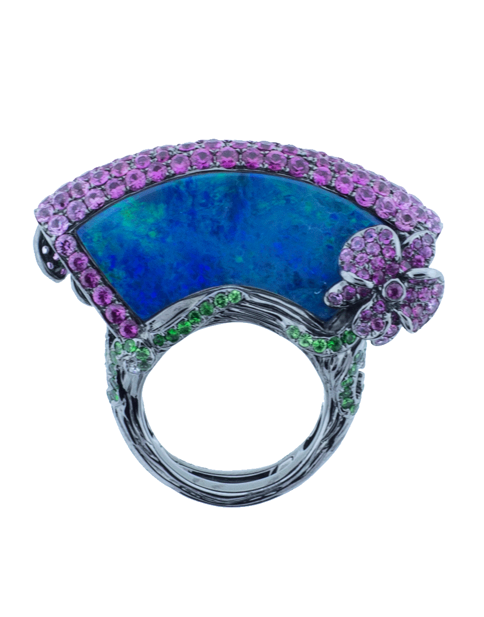 WENDY YUE-Opal Fan Ring-BLKGOLD