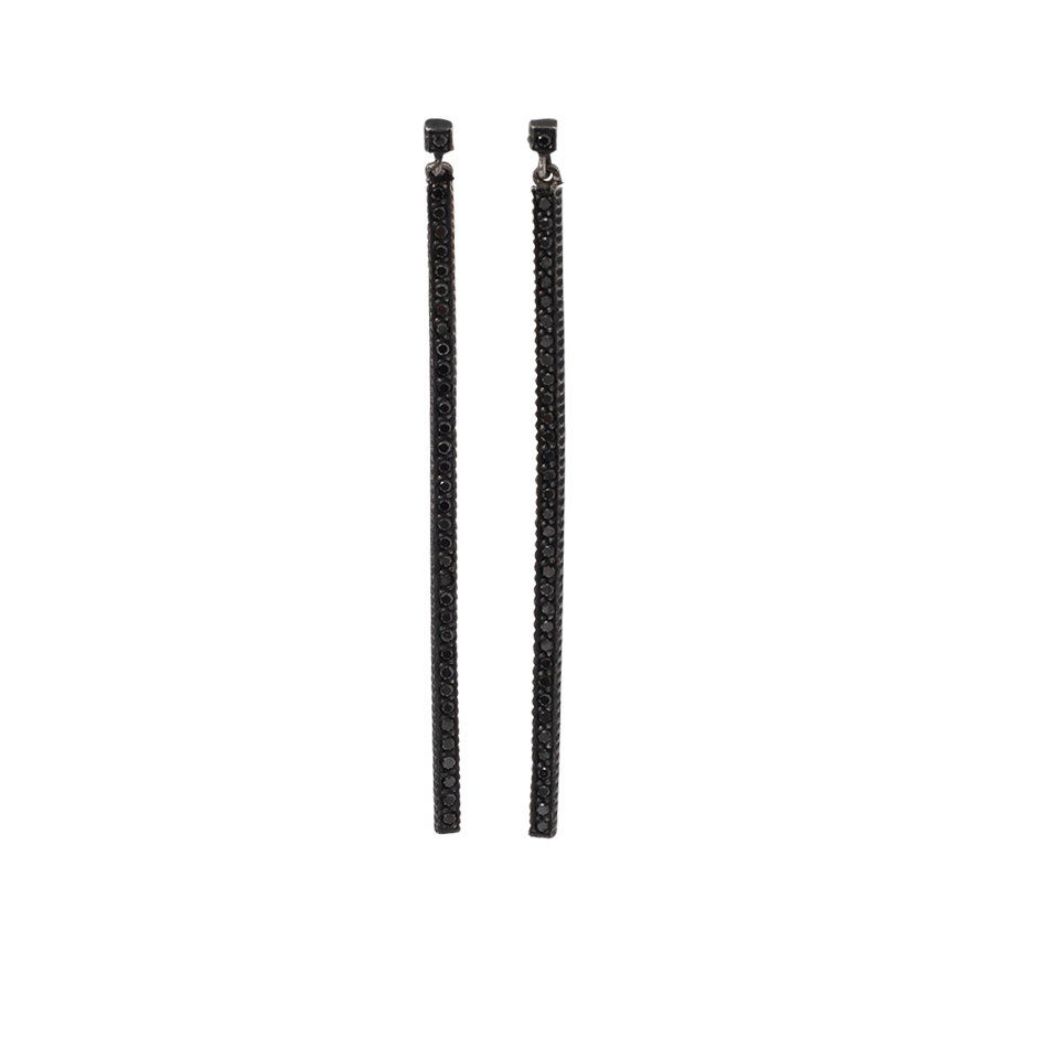 YOSSI HARARI-Lilah Black Diamond Stick Earrings-GILVER