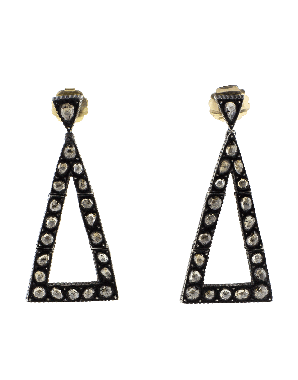 YOSSI HARARI-Sara Triangle Earrings-GILVER