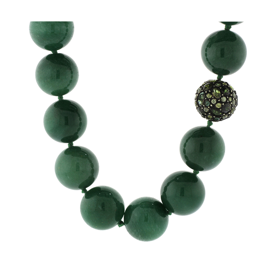 YOSSI HARARI-Libra Green Agate Necklace-GILVER