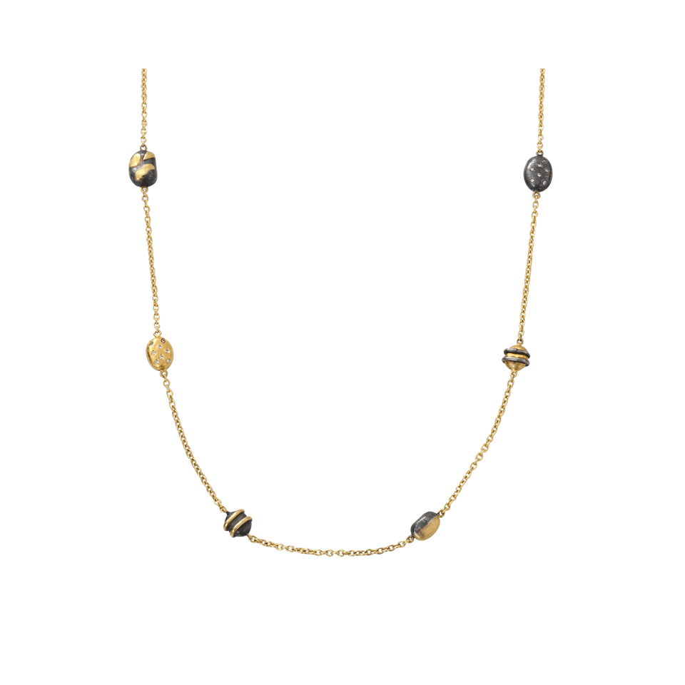 YOSSI HARARI-Helen Mini Wrap Necklace-YELLOW GOLD