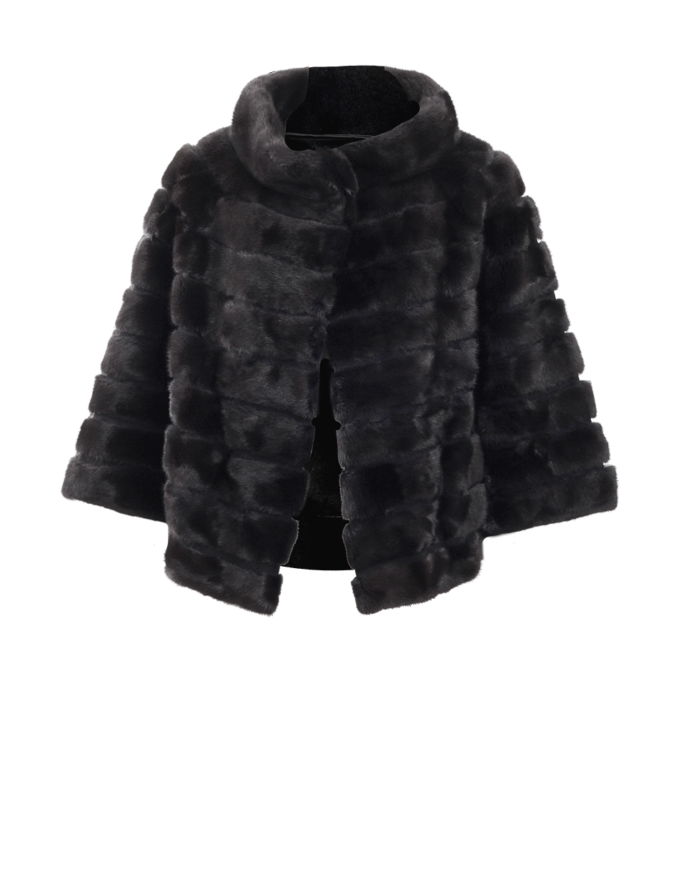 Three-Quarter Sleeve Mink Jacket CLOTHINGJACKETCASUAL YVES SALOMON   