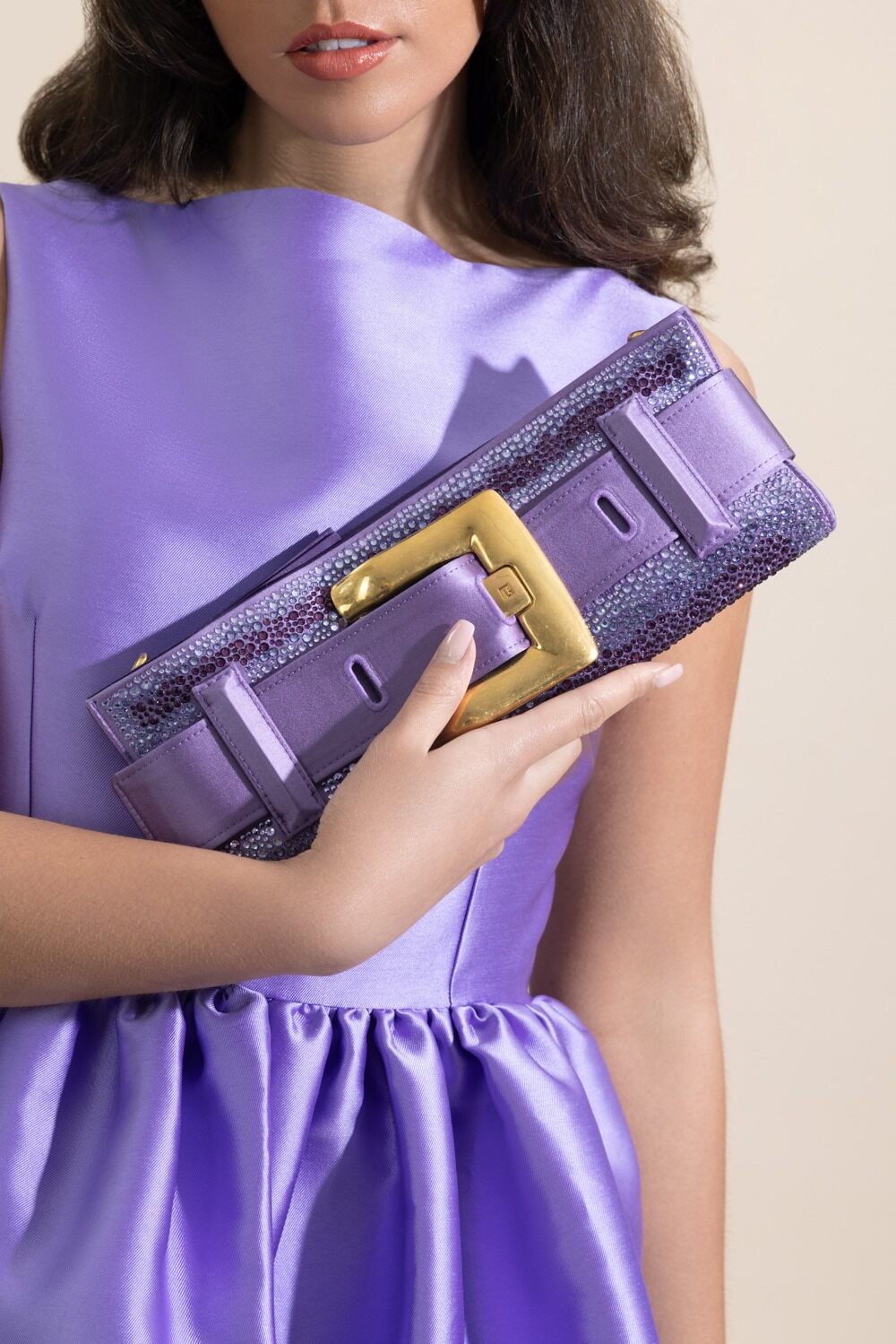 Anthem Clutch - Amethyst-PURPLE-HANDBAGCLUTCHES-BALMAIN