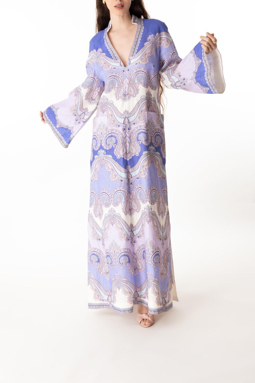 Maxine Tunic Dress-CORNFLOWR-0-CLOTHINGDRESSCASUAL-ZIMMERMANN