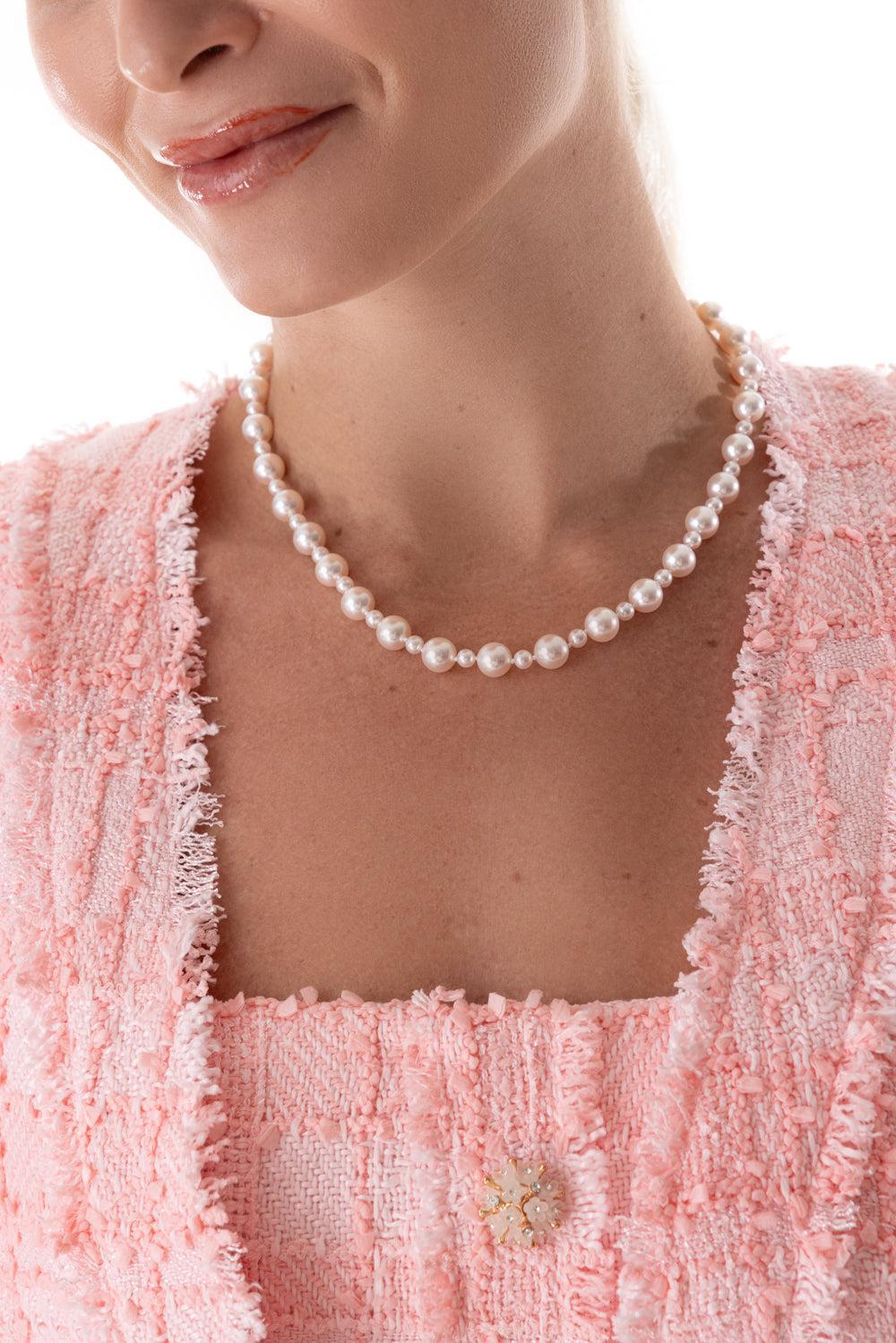 Japanese Akoya Necklace-PLATINUM-18-JEWELRYFINE JEWELNECKLACE O-ASSAEL