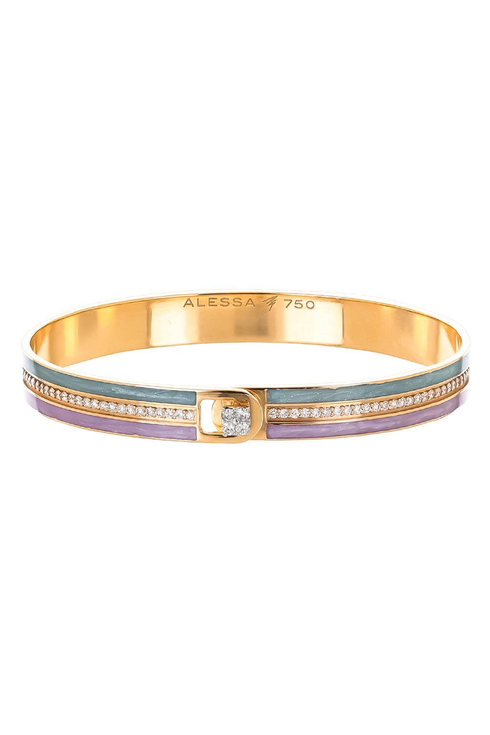 Diamond Equality Bangle Bracelet-ROSE GOLD-JEWELRYFINE JEWELBRACELET O-ALESSA JEWELRY