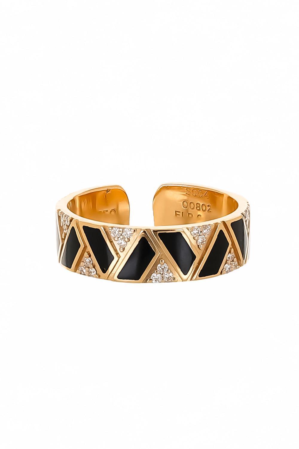 Diamond Binary Continuity Ring-ROSE GOLD-8-JEWELRYFINE JEWELRING-ALESSA JEWELRY
