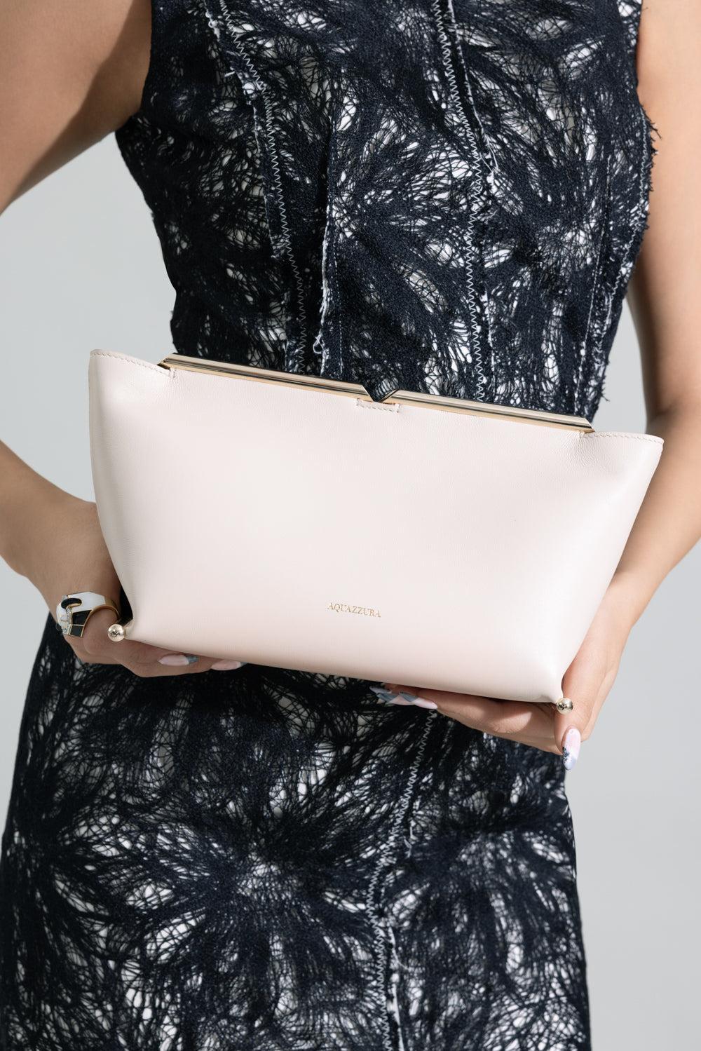 Galerie Clutch - Meringue Light Gold-GOLD-HANDBAGCLUTCHES-AQUAZZURA