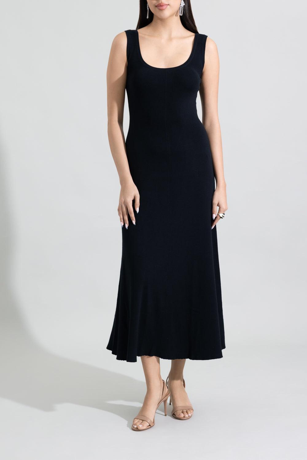 Scoopneck Tank Dress-BLACK-XS-CLOTHINGDRESSCASUAL-LARS ANDERSSON