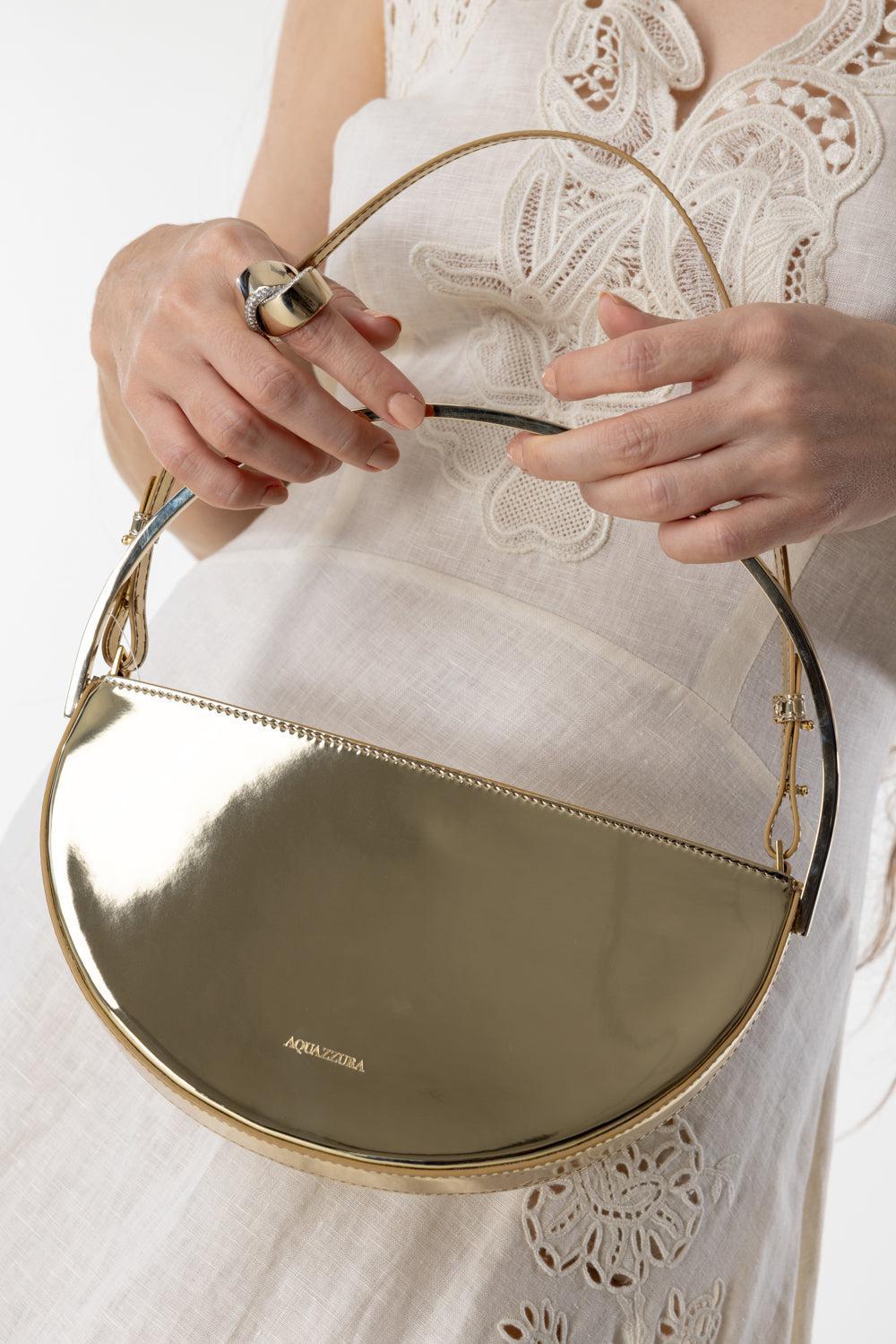 PURIST MINI POUCH - GOLD | AQUAZZURA – Marissa Collections