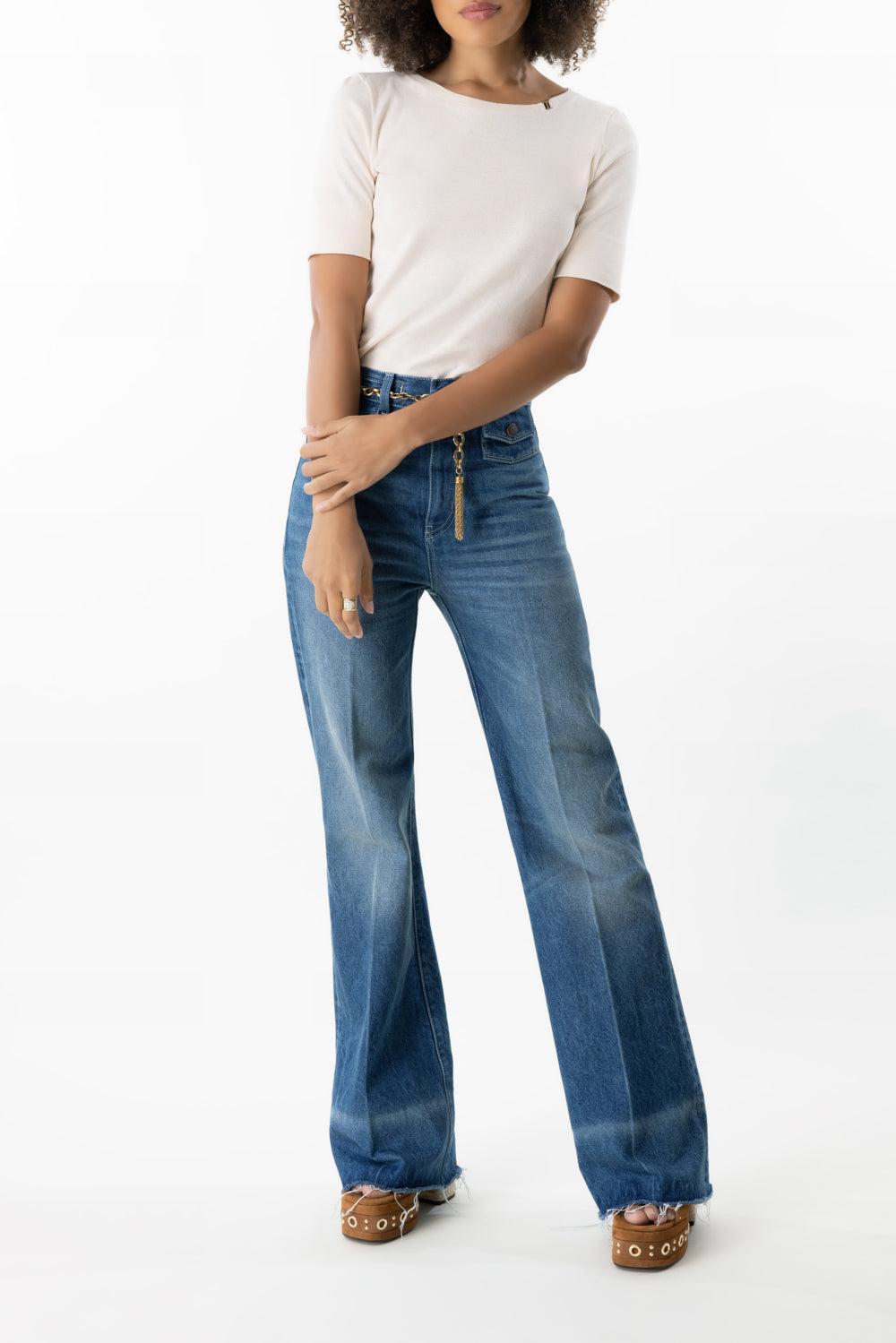 Flare Jeans-OCEANBLU-27-CLOTHINGPANTDENIM-CHLOÉ