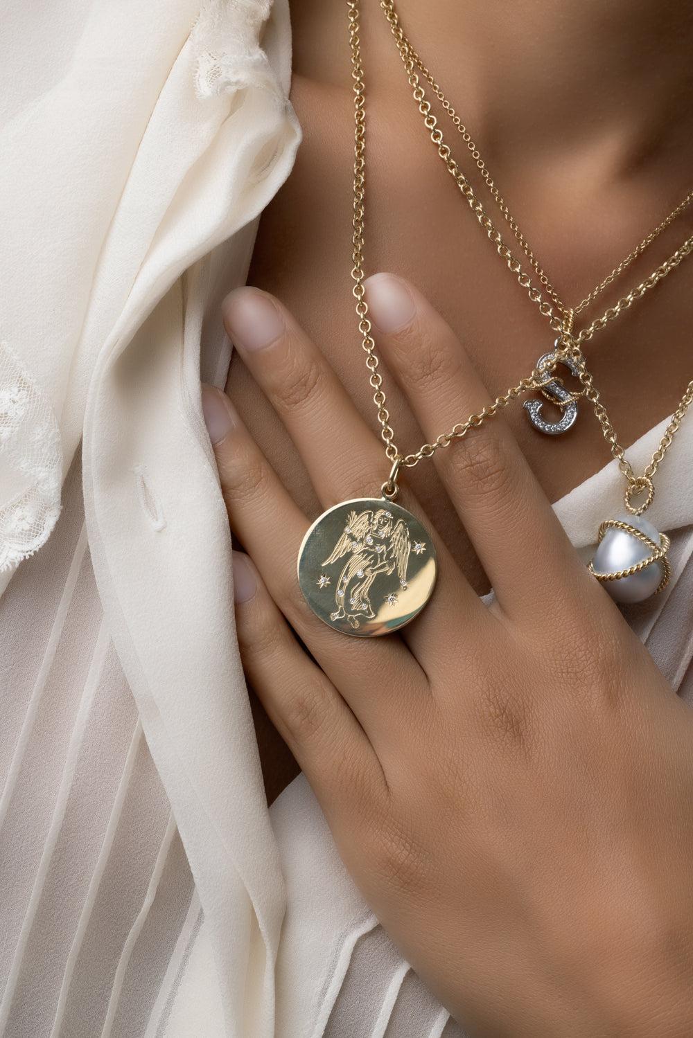 Virgo Necklace-YELLOW GOLD-19-JEWELRYFINE JEWELNECKLACE O-VERDURA