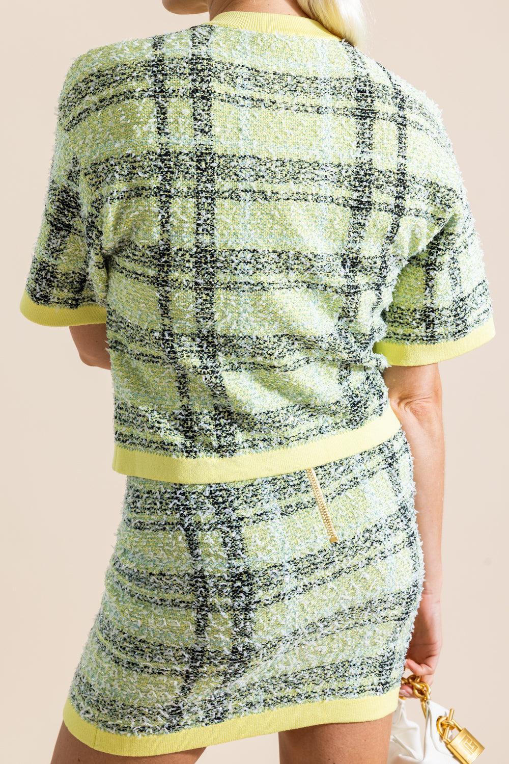 Buttoned Shiny Top-PLJAUVER-36-CLOTHINGTOPKNITS-BALMAIN