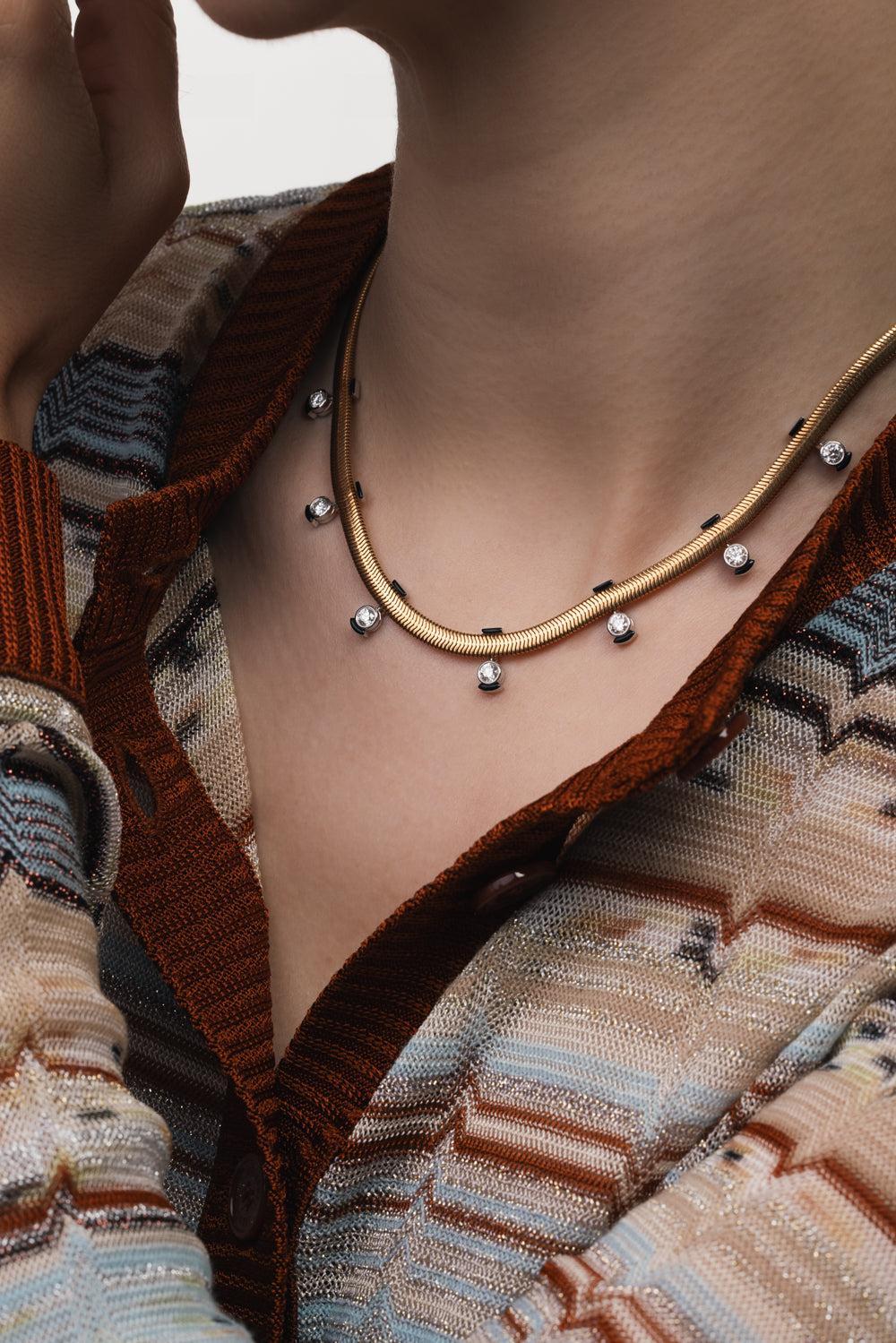 Feeling Necklace-YELLOW GOLD-JEWELRYFINE JEWELNECKLACE O-NIKOS KOULIS