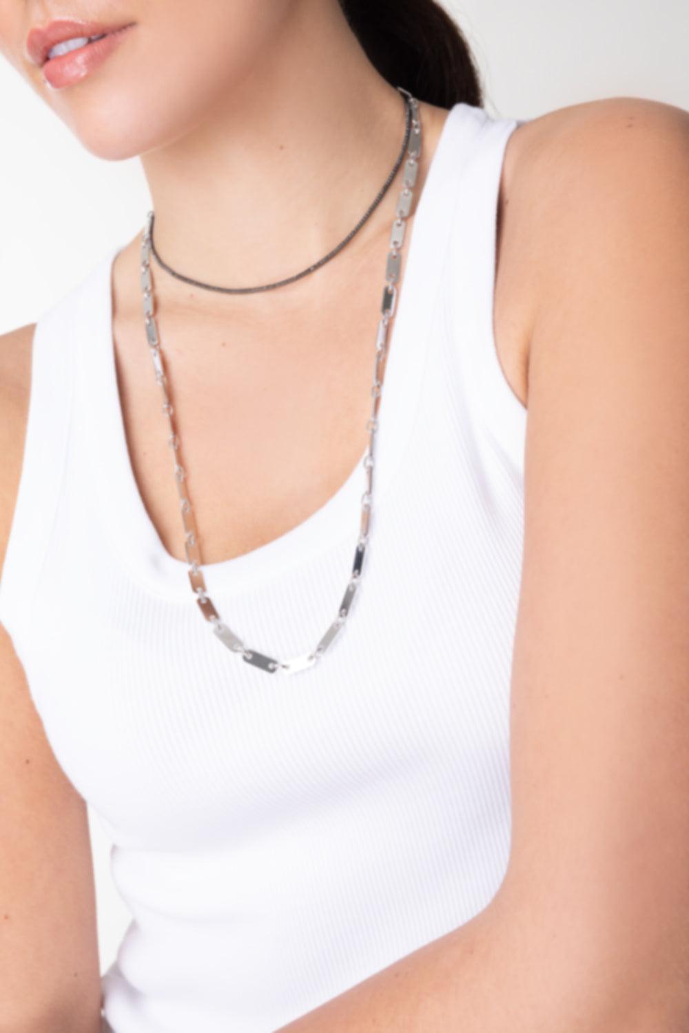 Tab Chain - 27in-WHITE GOLD-JEWELRYFINE JEWELNECKLACE O-SIDNEY GARBER