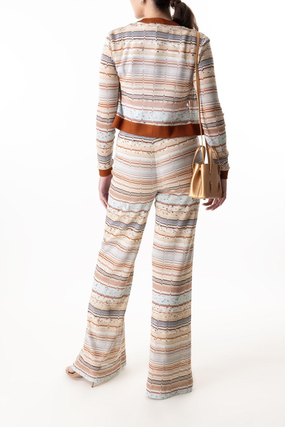 Multi Tones Button Cardigan-BRNCRGRY-40-CLOTHINGTOPCARDIGAN-MISSONI