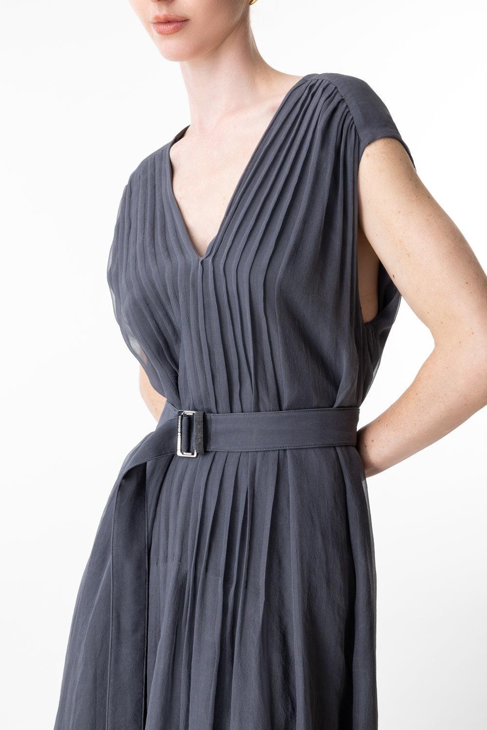Volume Dress - Charcoal-CHARCOAL-XL-CLOTHINGDRESSCASUAL-BRUNELLO CUCINELLI