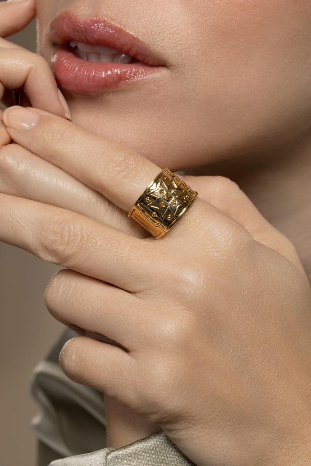 Mida Band Ring-YELLOW GOLD-6.5-JEWELRYFINE JEWELRING-VERDURA