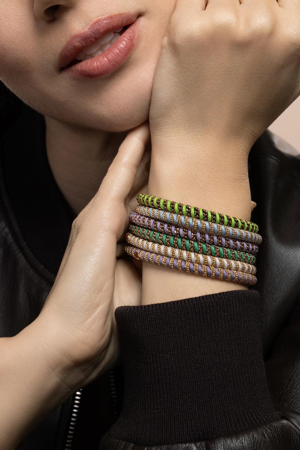 Lilac Gio Stretch Bracelet - Rose Gold-ROSE GOLD-JEWELRYFINE JEWELBRACELET O-ROBERTO DEMEGLIO