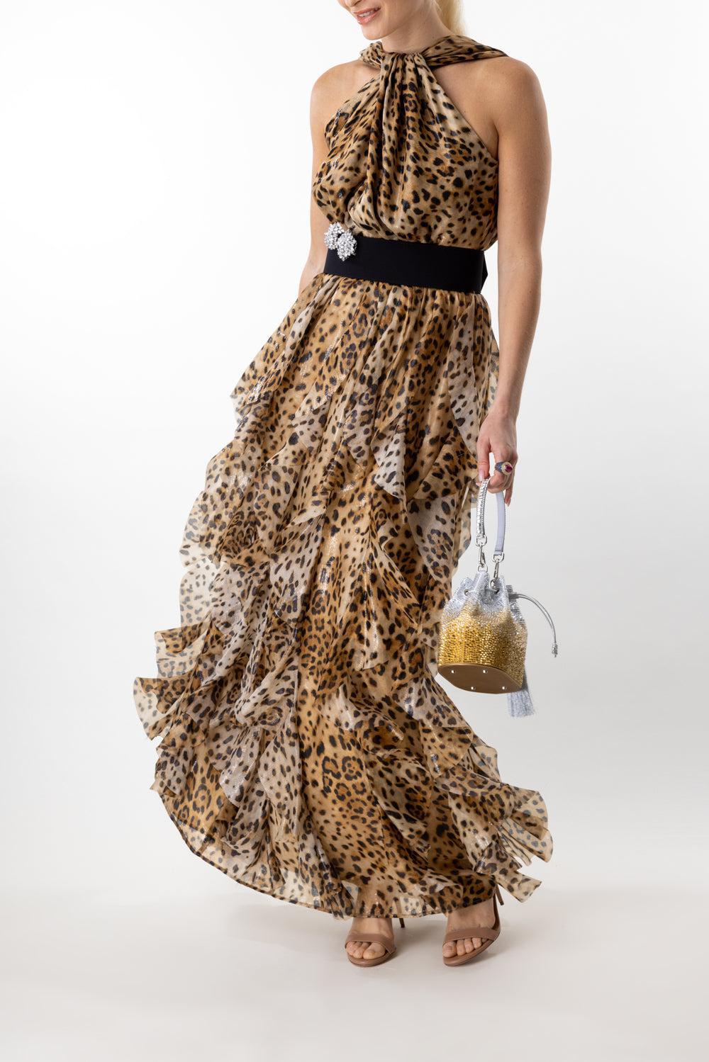 Portofino Halter Gown-LEOPARD-S-CLOTHINGDRESSGOWN-CATHERINE REGEHR