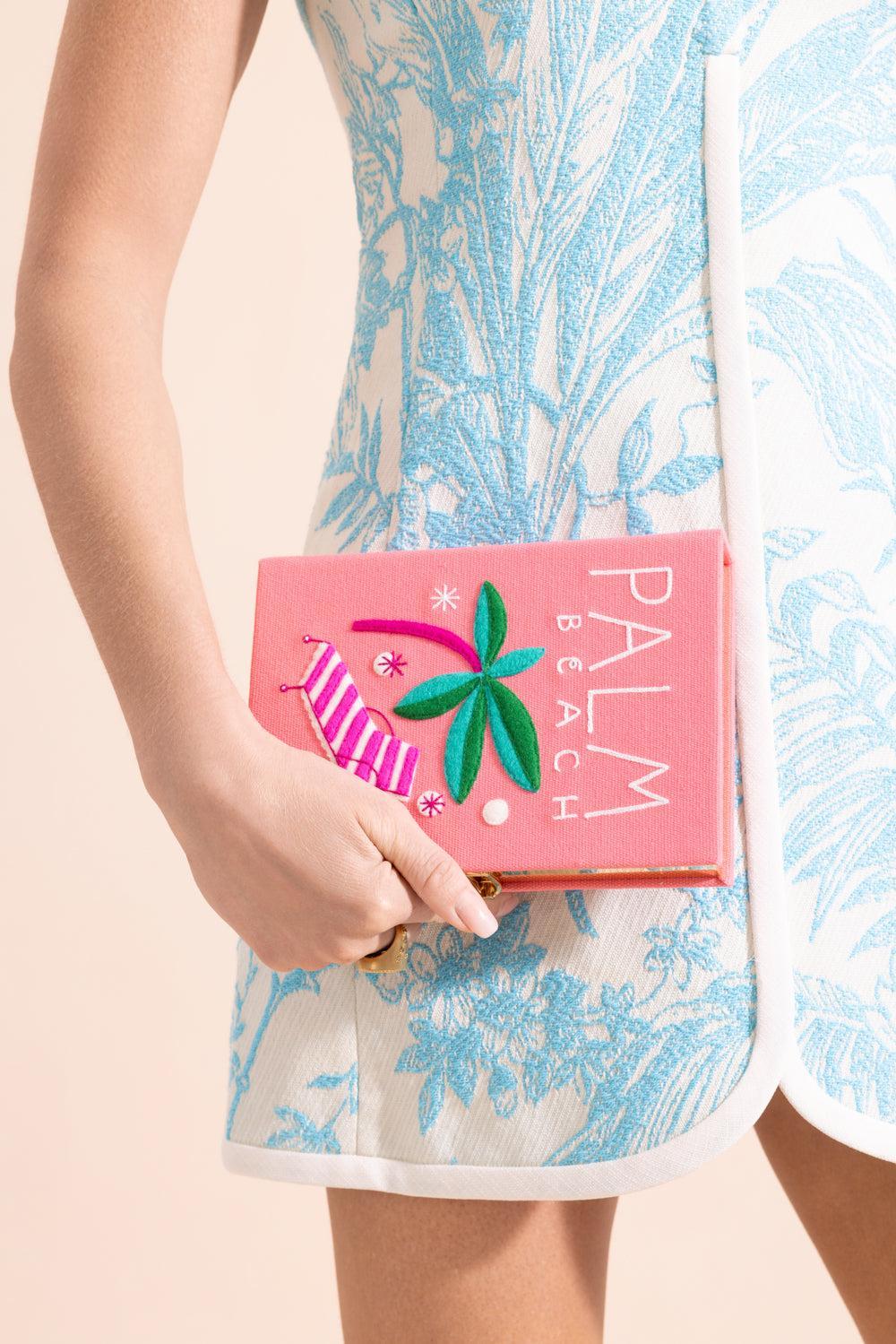 Palm Beach Book Clutch Bag-PINK-HANDBAGSHOULDER-OLYMPIA LE TAN