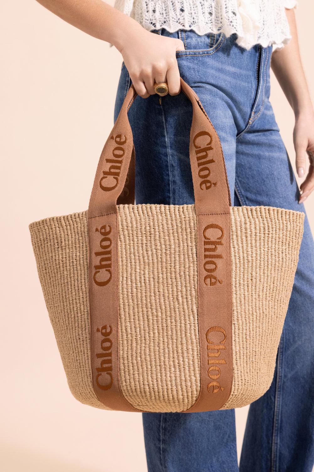 Woody Large Basket - Dusty Stone-DUSTYTN-HANDBAGTOTES-CHLOÉ