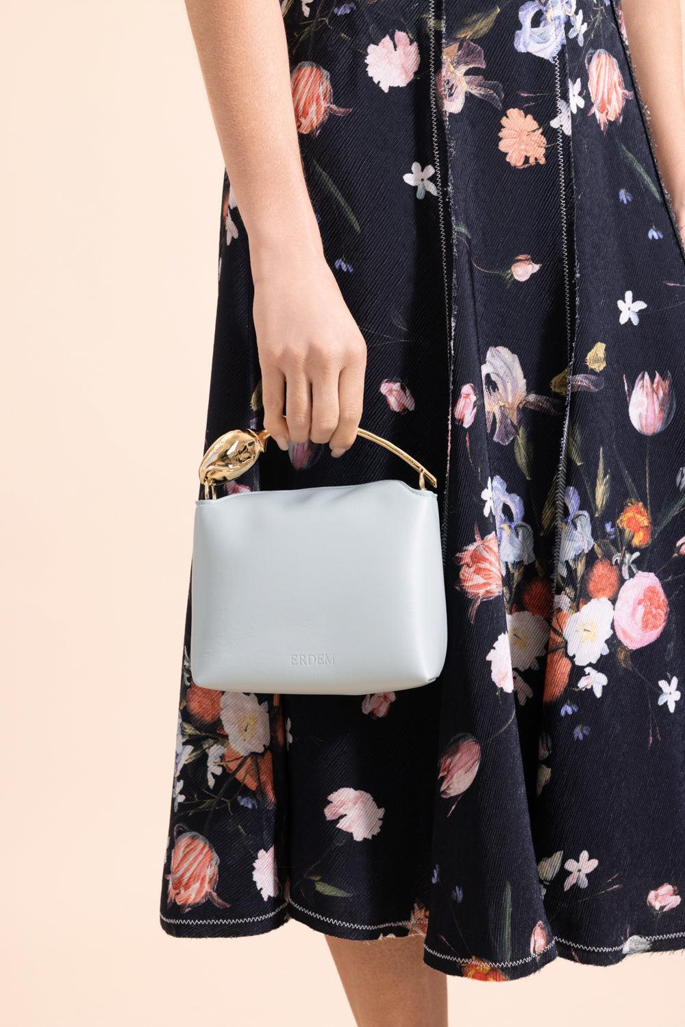 Mini Bloom Bag - Duck Egg-BLUE-HANDBAGCLUTCHES-ERDEM
