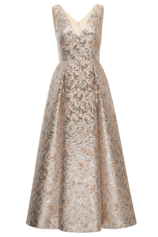 Omaya Midi Dress - Gold