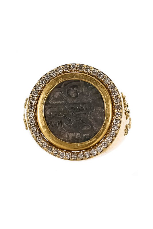 Diamond Antiquity Coin Ring