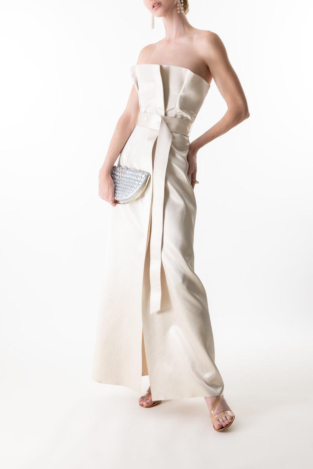 Strapless Midi Dress-IVORY-40-CLOTHINGDRESSCOCKTAIL-PHILOSOPHY