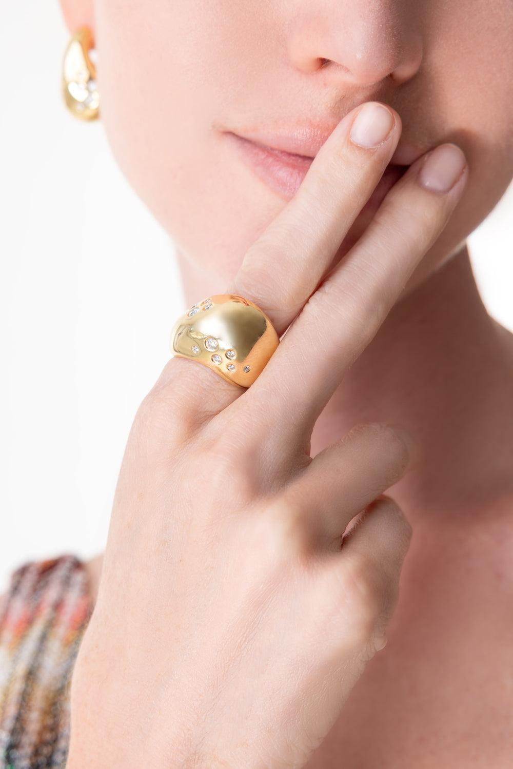 Julian Wide Wave Diamond Ring-YELLOW GOLD-8-JEWELRYFINE JEWELRING-WALTERS FAITH