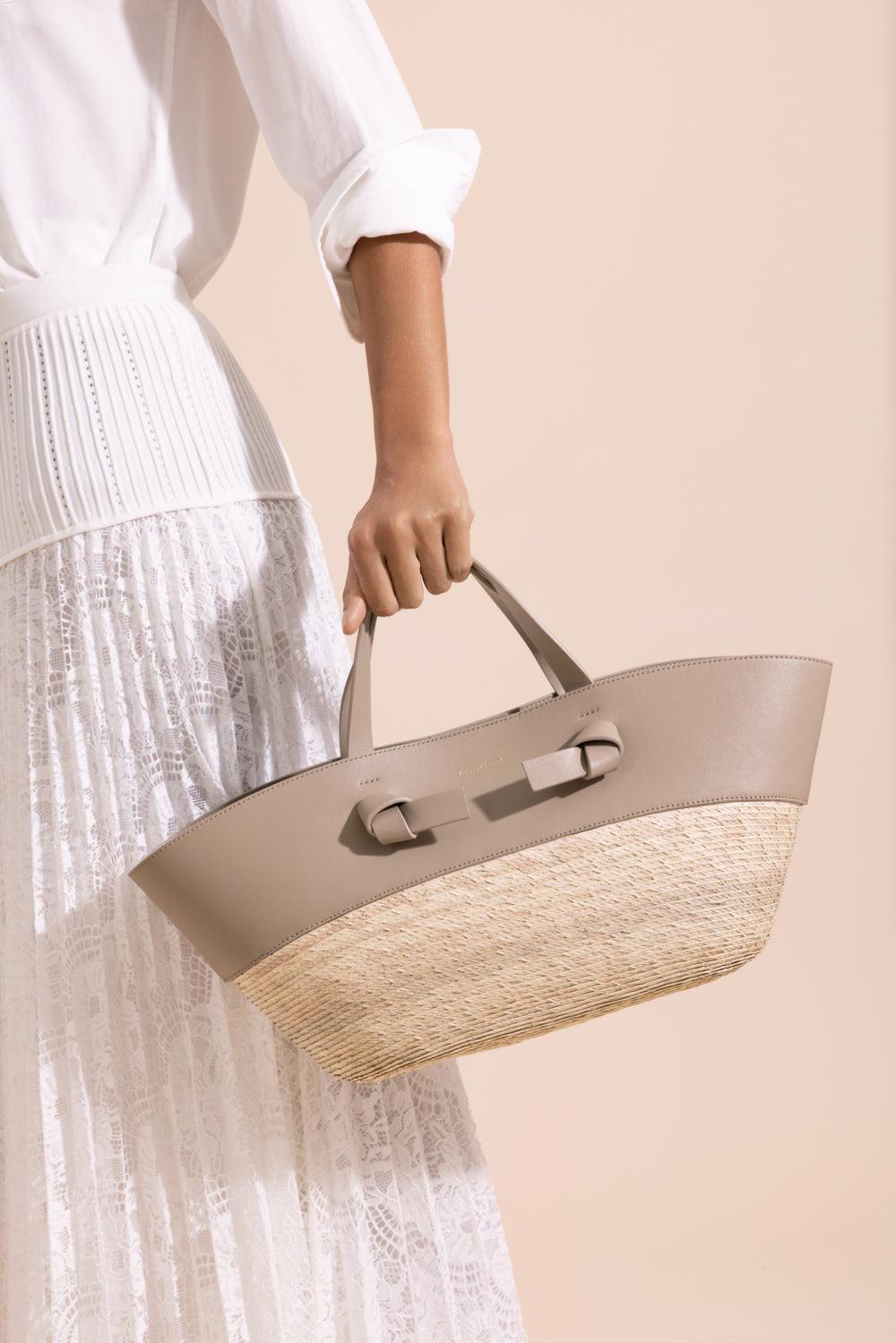 Knot Small Basket Bag - Mouton-CREAM-HANDBAGTOTES-ALTUZARRA
