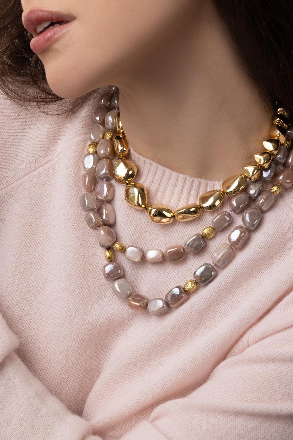 Nugget Ruby Necklace-YELLOW GOLD-JEWELRYFINE JEWELNECKLACE O-VICTOR VELYAN