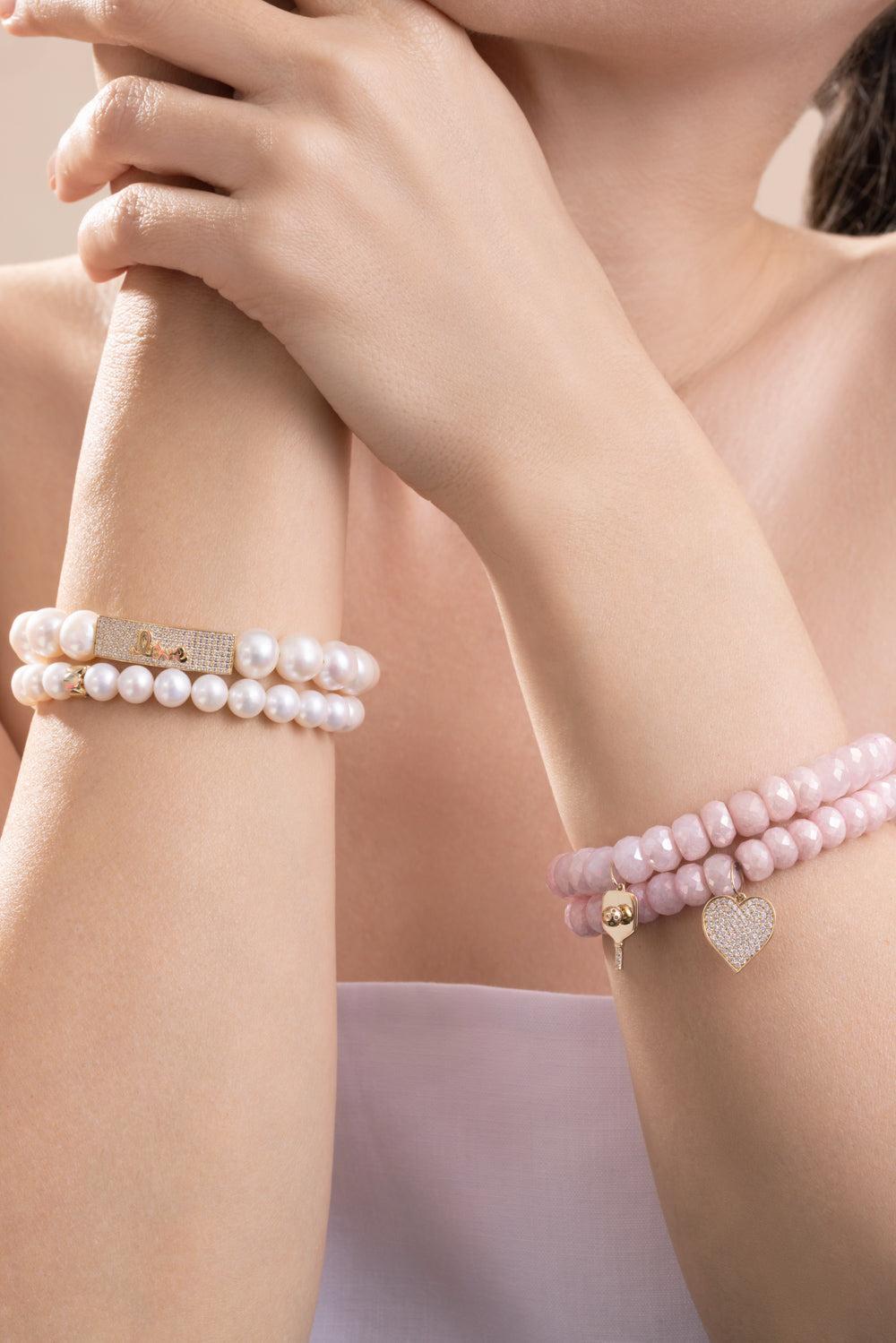 Pearl Pure Marquise Rondelle Bracelet-YELLOW GOLD-JEWELRYFINE JEWELBRACELET O-SYDNEY EVAN