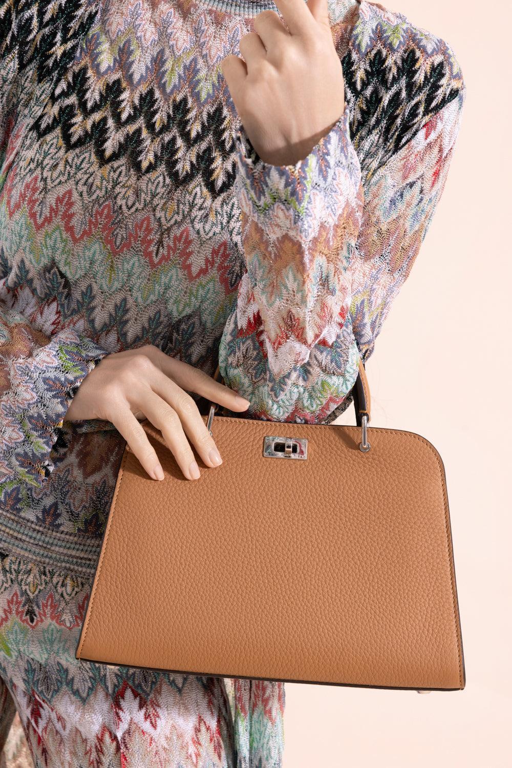 Opera Mini Bag - Camel-BROWN-HANDBAGTOP HANDLE-MICHINO