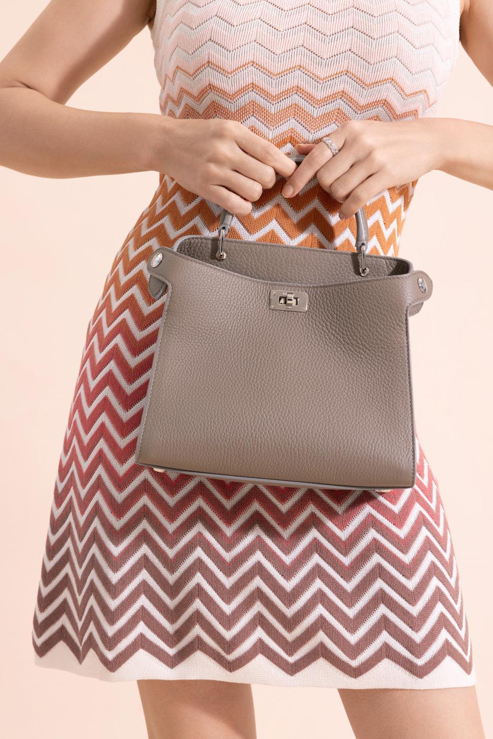 Lutece Mini Bag - Elephant-GREY-HANDBAGTOP HANDLE-MICHINO