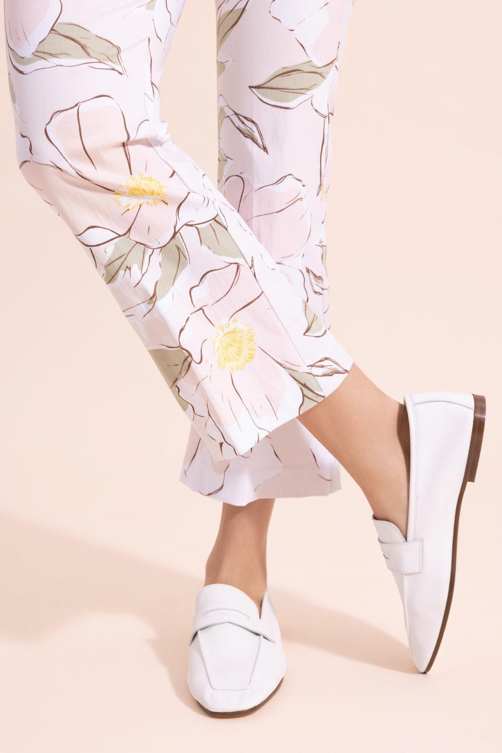 Leo Crop Flare Pant - Floral Petal-CREAM-0-CLOTHINGPANTCROPPED-AVENUE MONTAIGNE