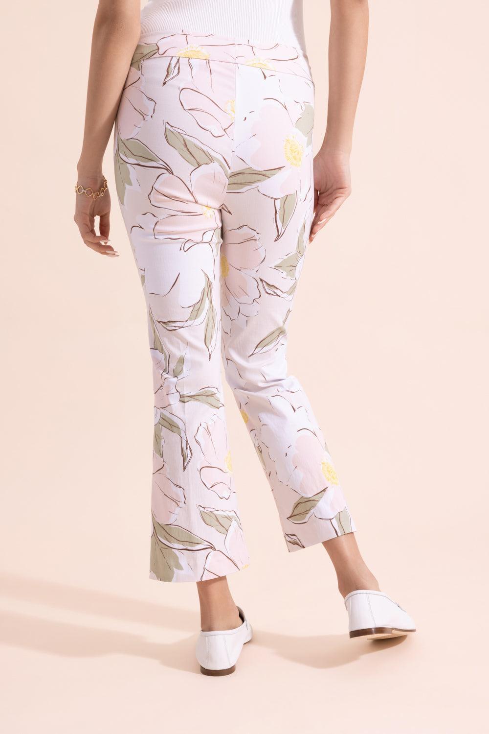 Leo Crop Flare Pant - Floral Petal-CREAM-0-CLOTHINGPANTCROPPED-AVENUE MONTAIGNE