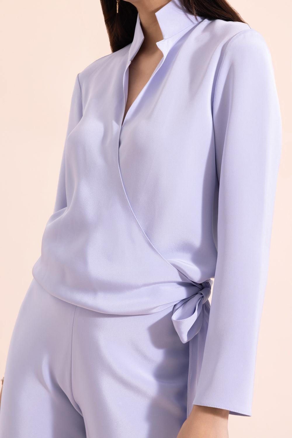 Raton Blouse - Chambray-BLUE-P-CLOTHINGTOPBLOUSE-PETER COHEN