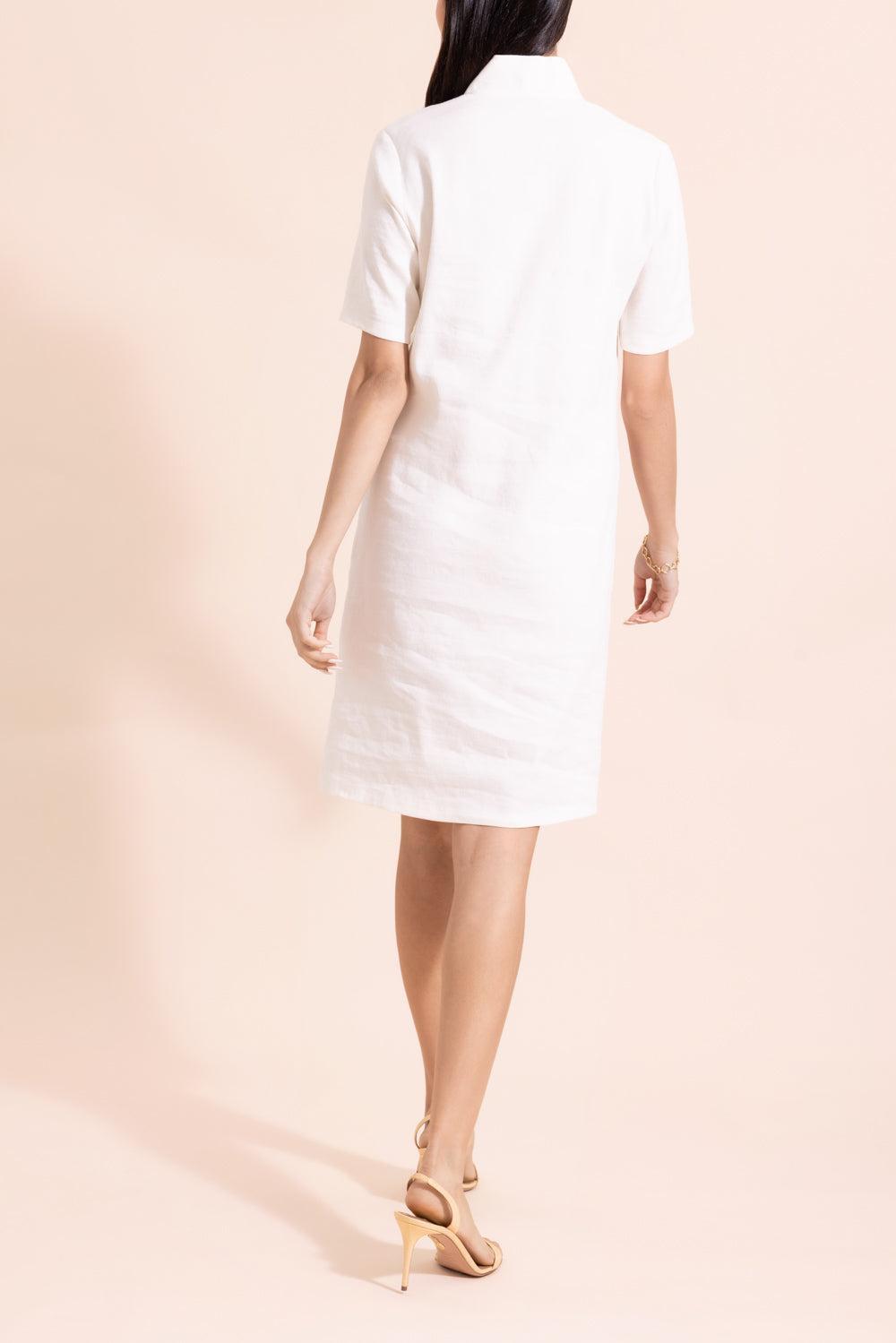 Paola Midi Dress - Salt-WHITE-P-CLOTHINGDRESSCASUAL-PETER COHEN