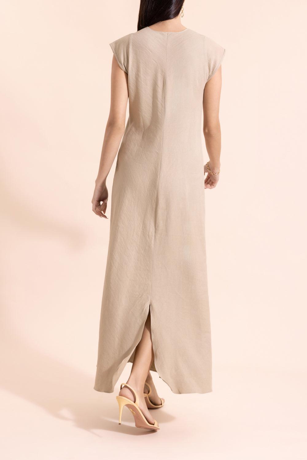 Doves Maxi Dress - Sand-BROWN-P-CLOTHINGDRESSCASUAL-PETER COHEN
