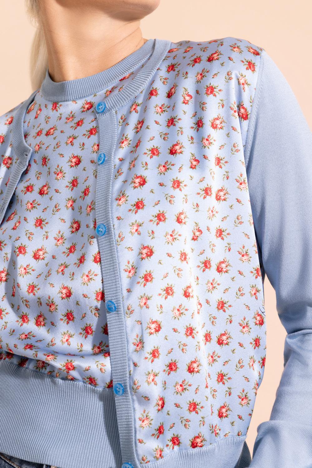 Floral Knit Cardigan-FLORAL-38-CLOTHINGTOPCARDIGAN-DOLCE & GABBANA