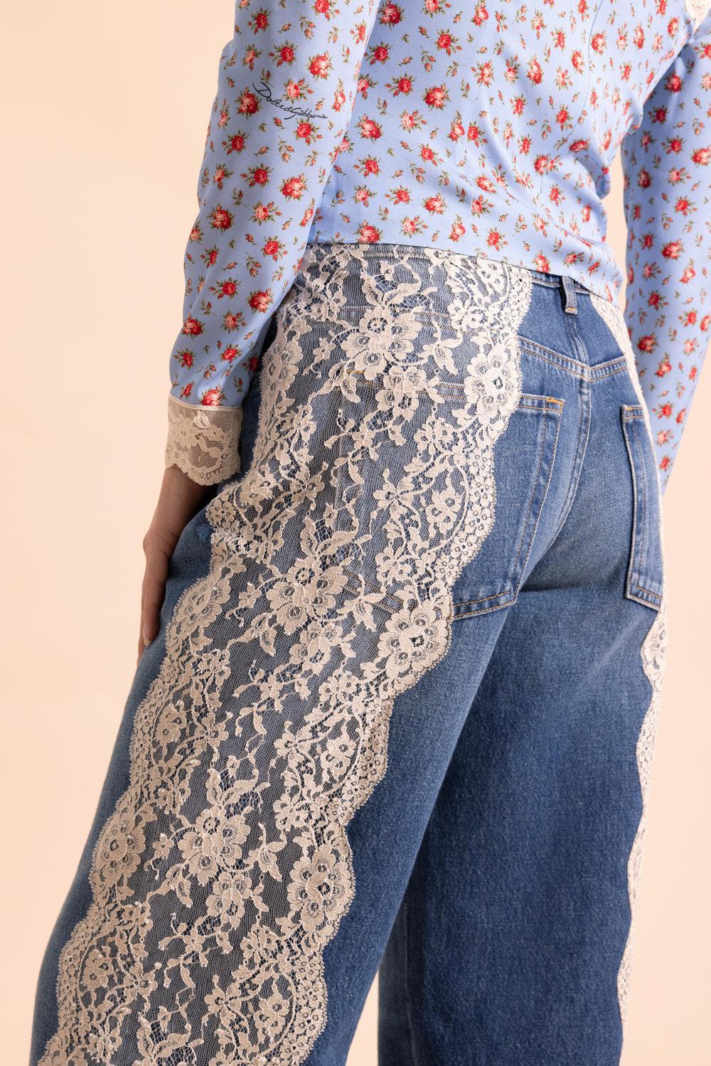 5 Pocket Side Detail Trouser-BLUE-38-CLOTHINGPANTDENIM-DOLCE & GABBANA