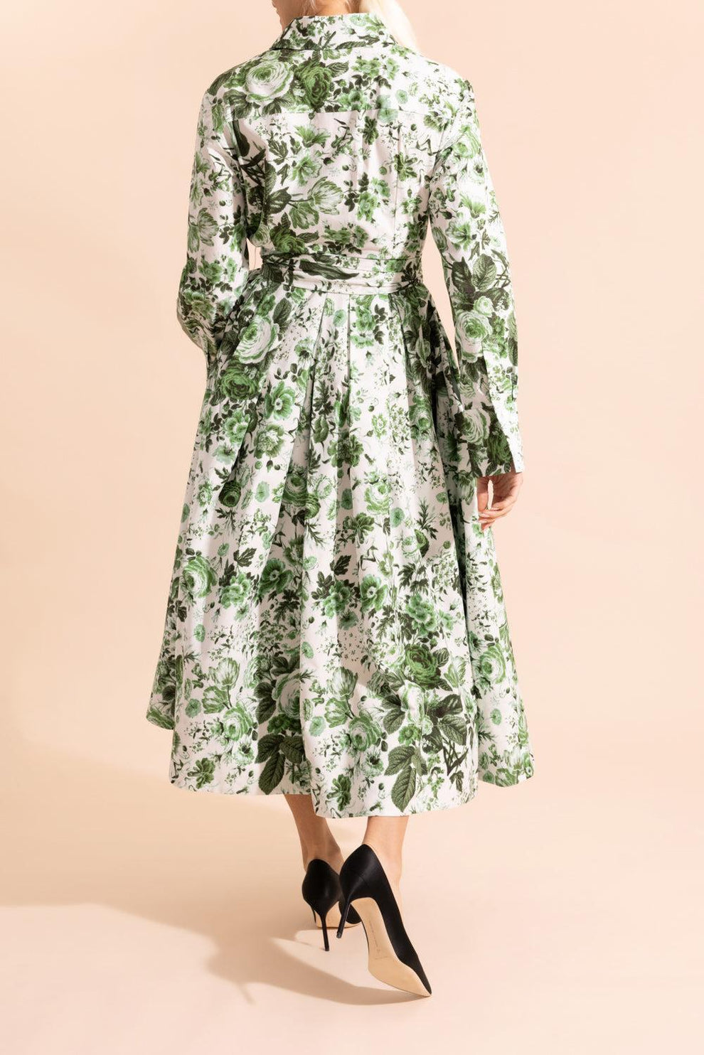 Erdem | Floral Print Long Sleeve Shirt Dress