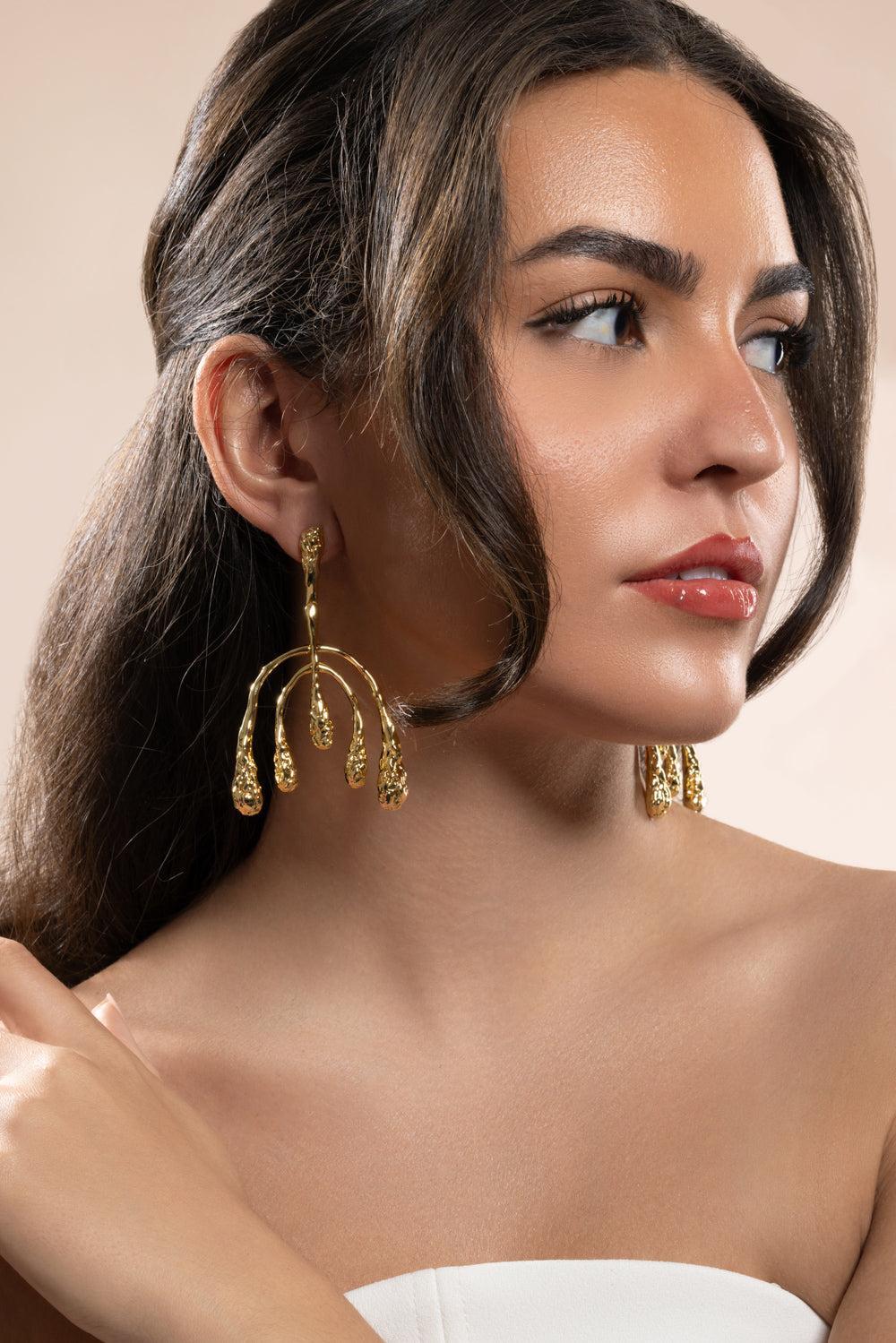 Molten Spiral Hoop Earring-YELLOW-JEWELRYBOUTIQUEEARRING-ALEXIS BITTAR