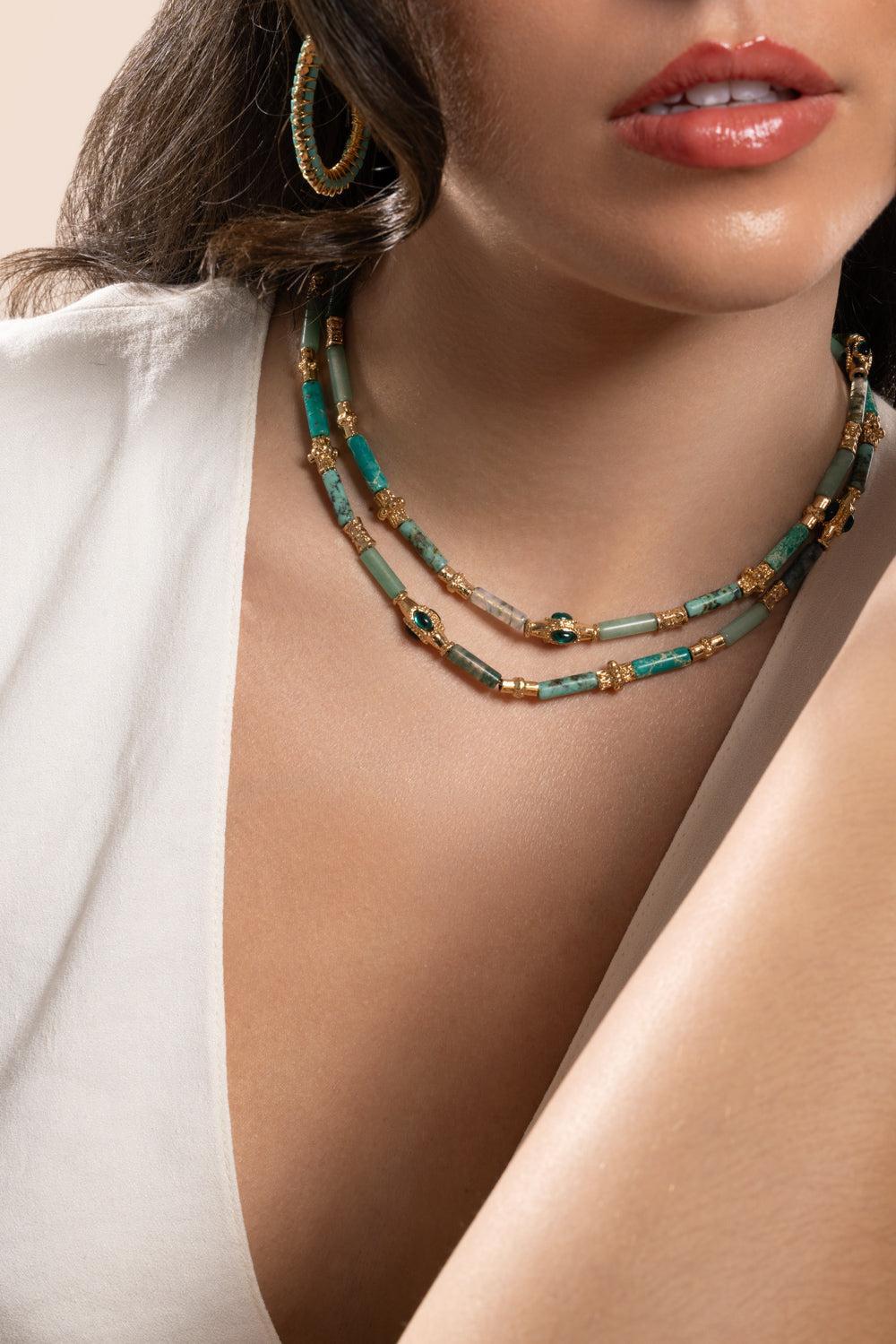 Blue Green Kali Necklace | GAS BIJOUX – Marissa Collections