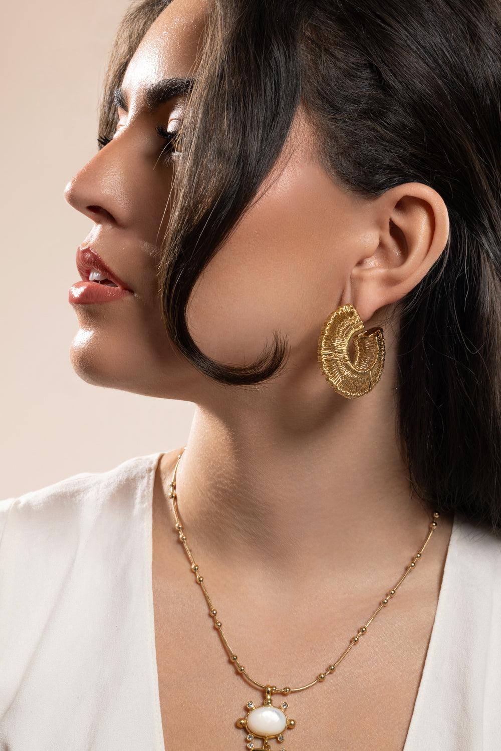 Crocus Filea Hoop Earrings-YELLOW-JEWELRYBOUTIQUEEARRING-GAS BIJOUX