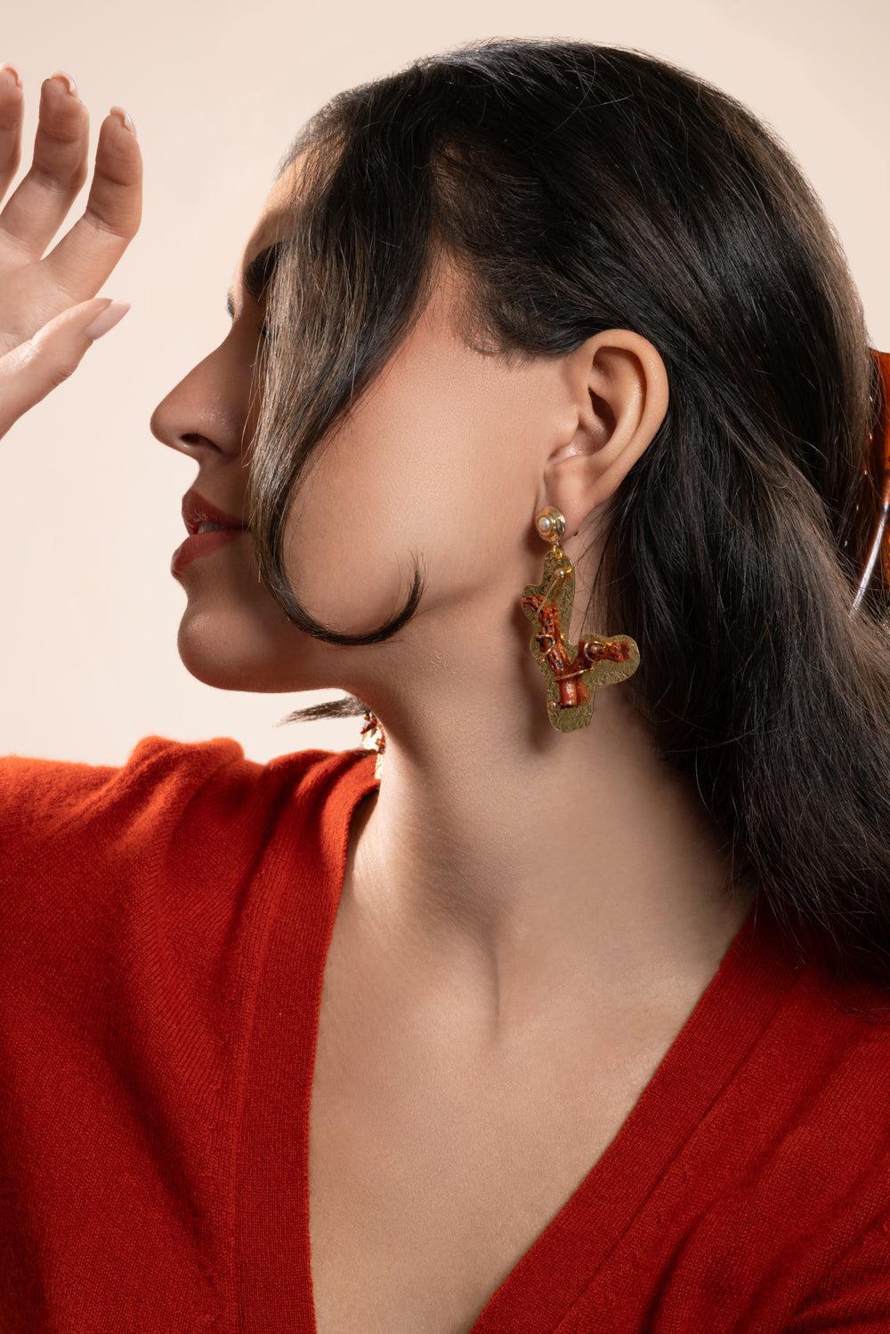 Coral Formentera Earrings-CORAL-JEWELRYBOUTIQUEEARRING-GAS BIJOUX