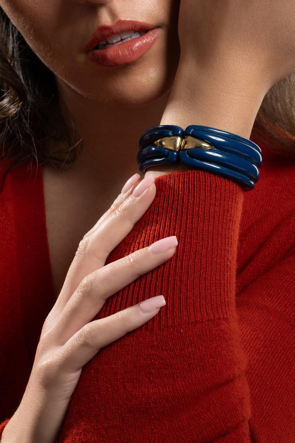 Navy Ecume Bracelet-NAVY-JEWELRYBOUTIQUEBRACELET O-GAS BIJOUX